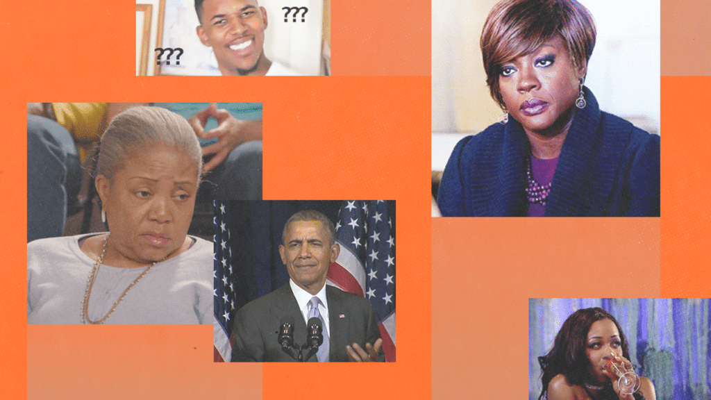 Collage of common GIFs depicting Black people
