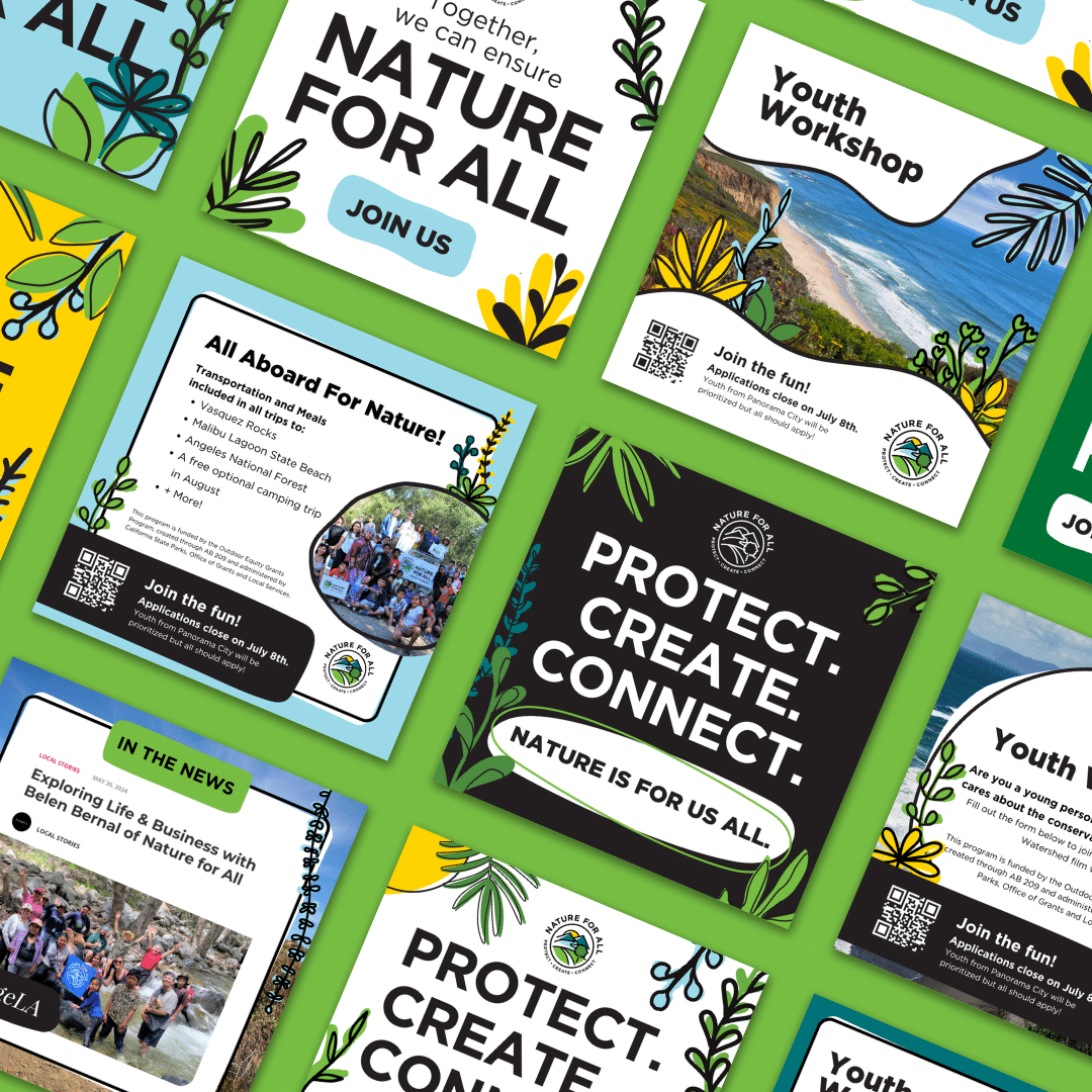 Social media graphics developed for Nature For All