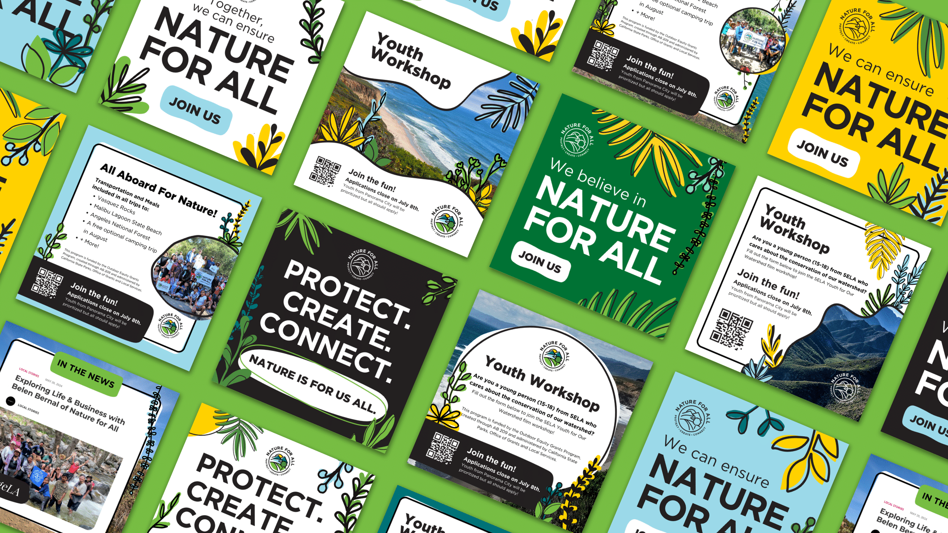 Social media graphics developed for Nature For All