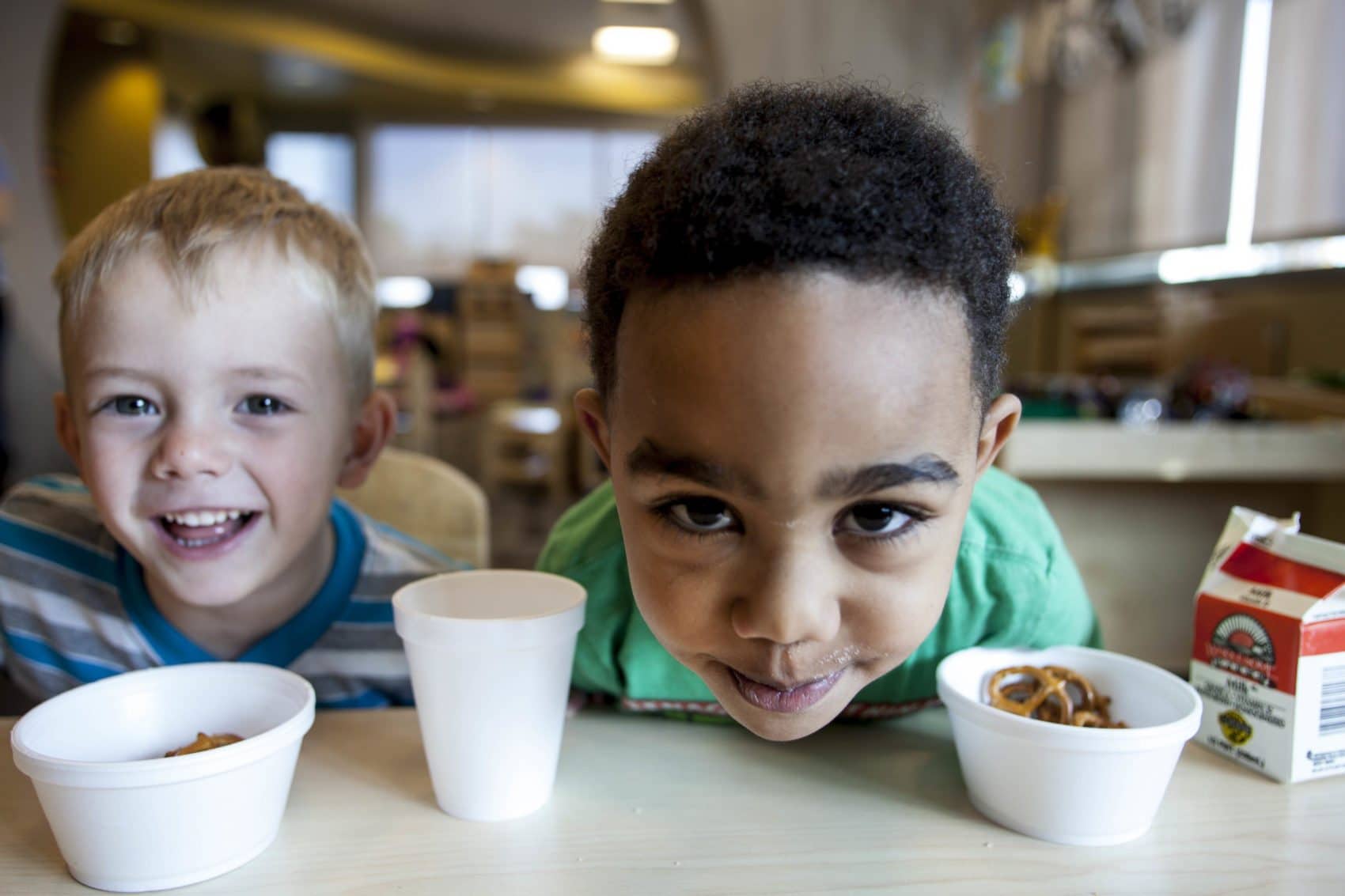 Children with snacks