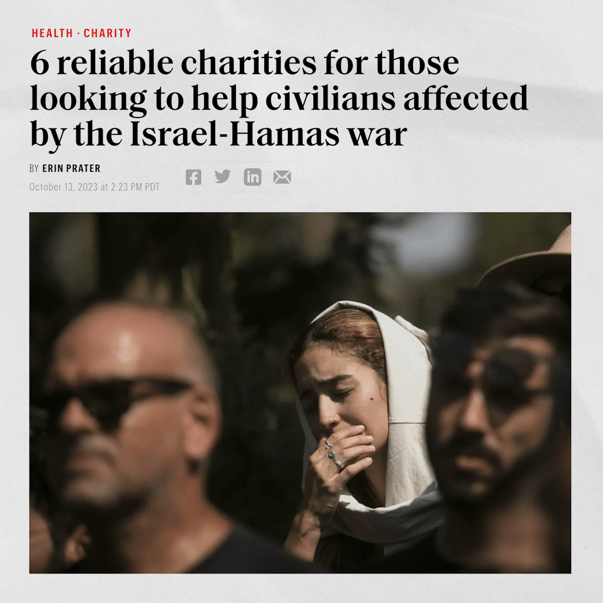 6 reliable charities for those looking to help civilians affected by the Israel-Hamas war